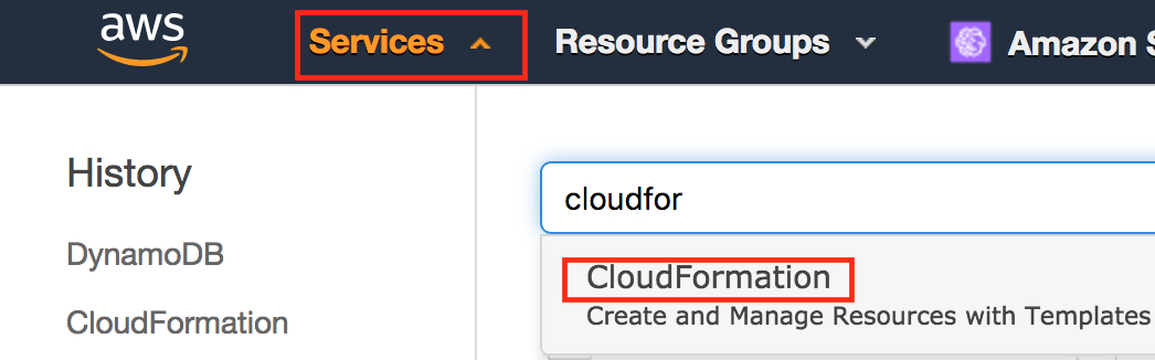 CloudFormation Console
